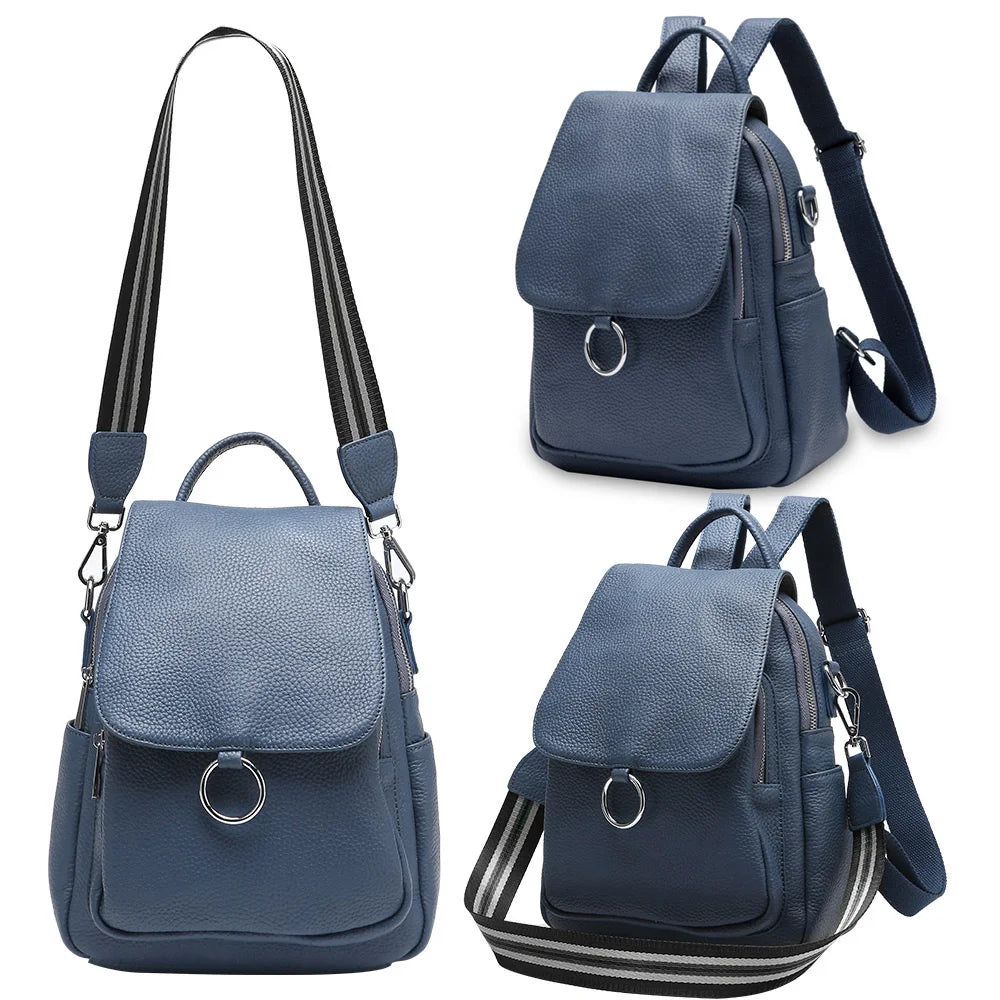 Mochila Feminina de Couro Viviane