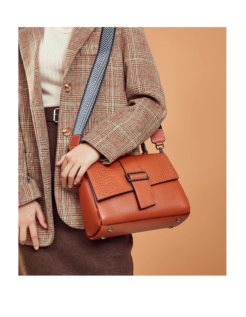 Bolsa de Ombro de Couro Vintage