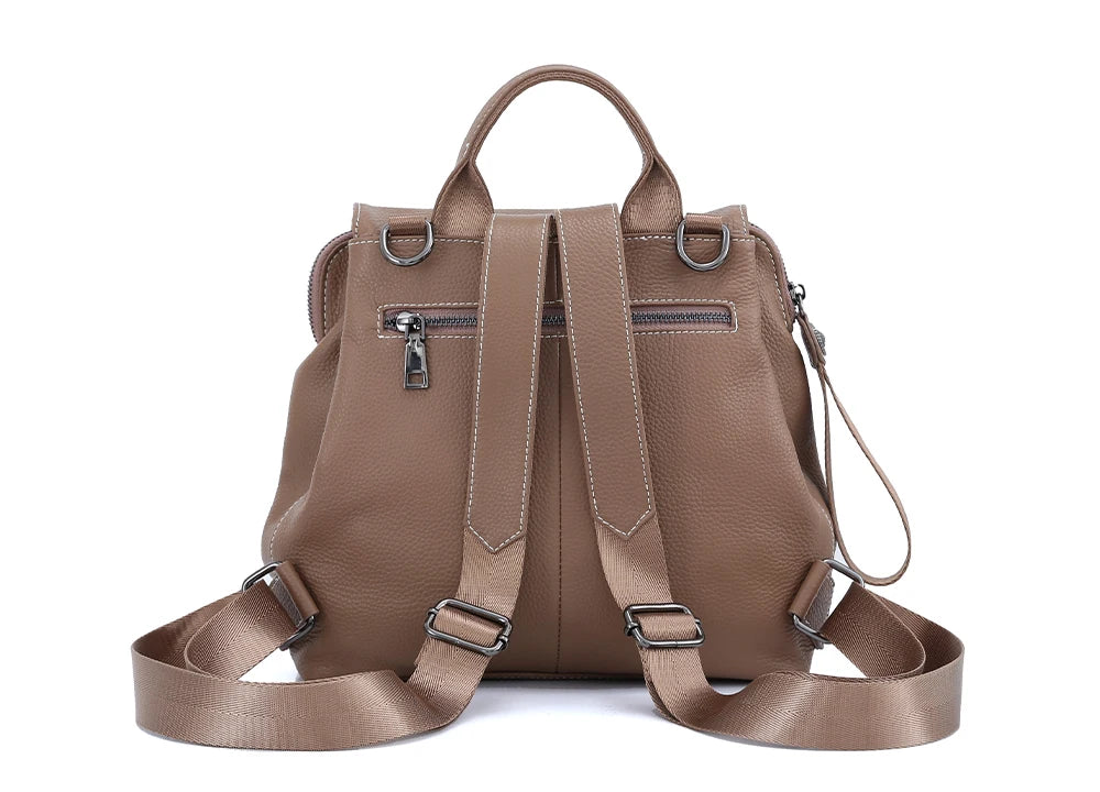 Mochila Feminina de Couro Simone