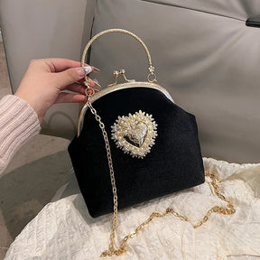 Bolsa Feminina de Veludo Roma