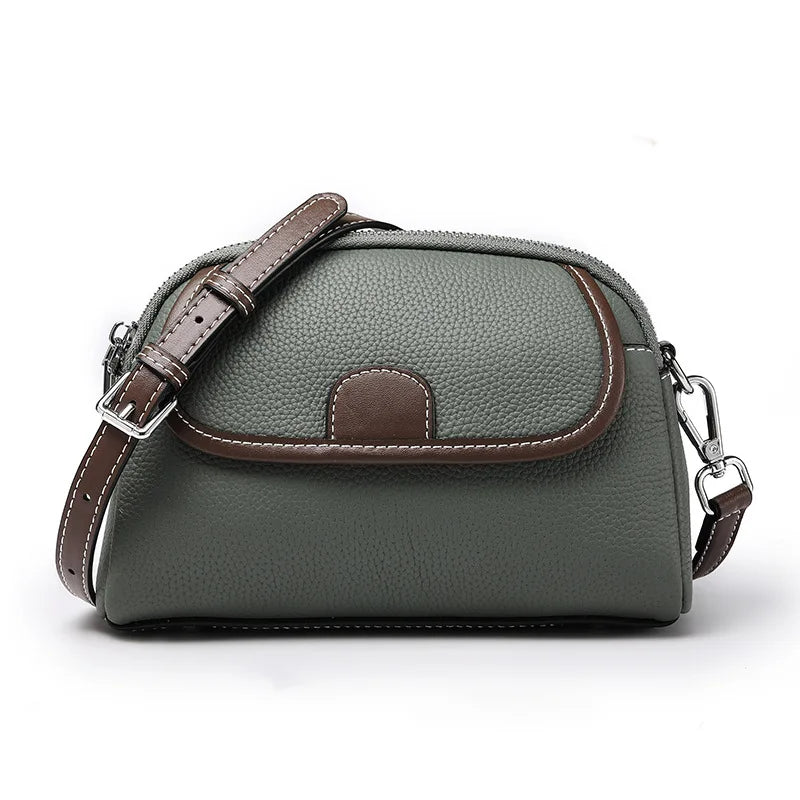 Bolsa Transversal de Couro Genuíno Clarisse