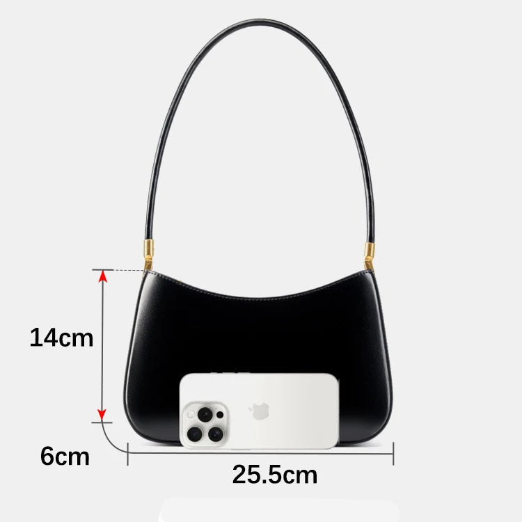 Bolsa de Ombro de Couro Rubis