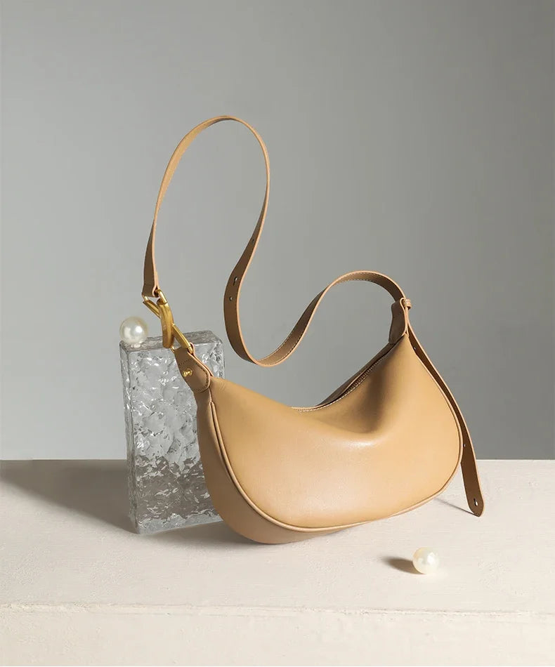 Bolsa Hobo de Couro Madri