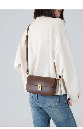 Bolsa de Ombro de Couro Edimburgo