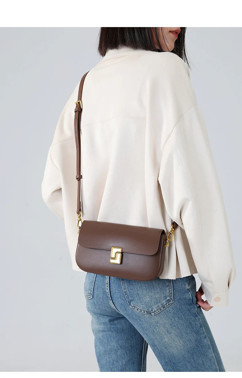 Bolsa de Ombro de Couro Edimburgo