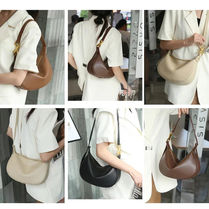 Bolsa Hobo de Couro Madri