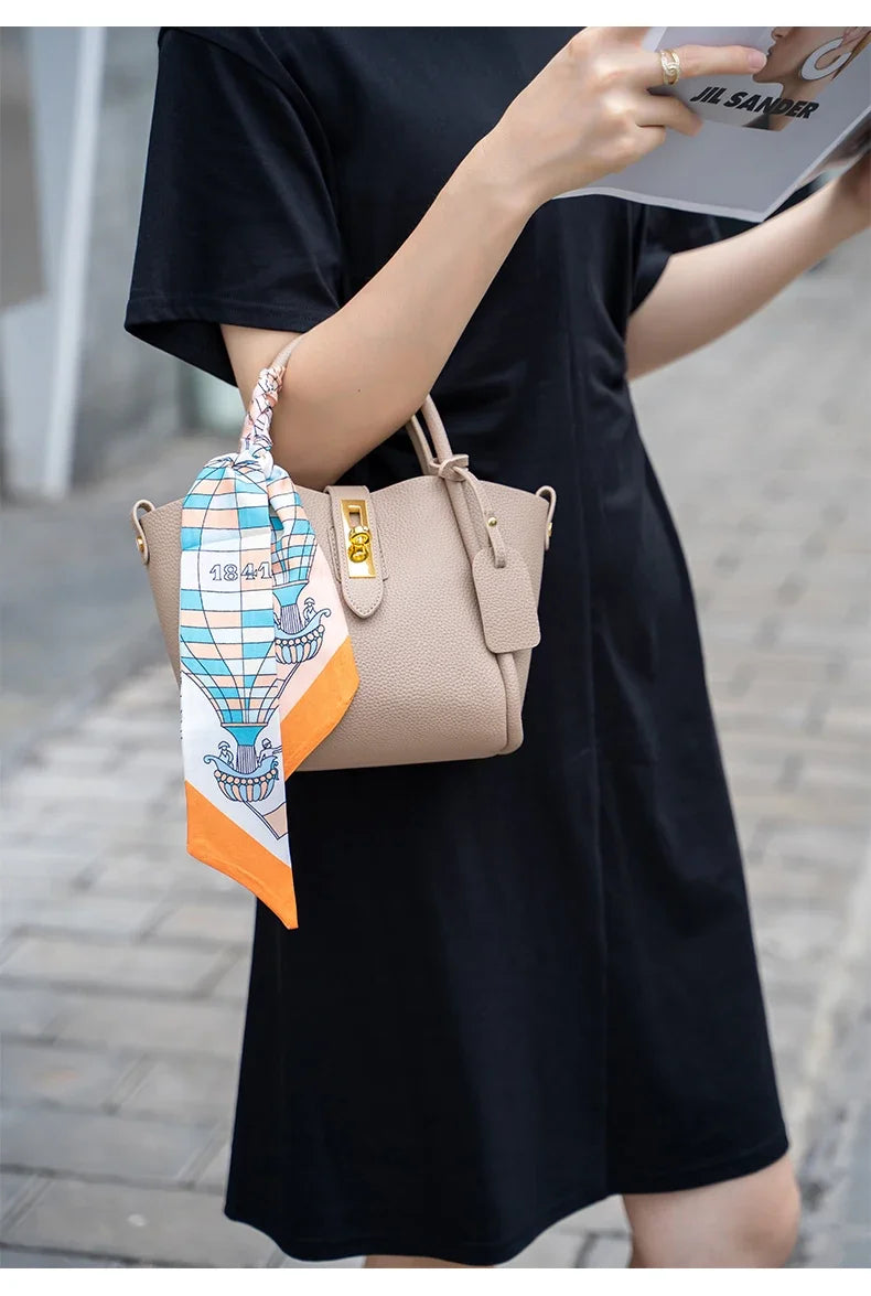 Bolsa Transversal de Couro Genuíno Mykonos