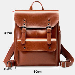 Mochila Feminina de Couro Genuíno Eleanor