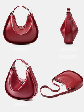 Bolsa Hobo de Couro Genuíno Valentina