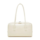 Bolsa de Ombro de Couro Genuíno Boston