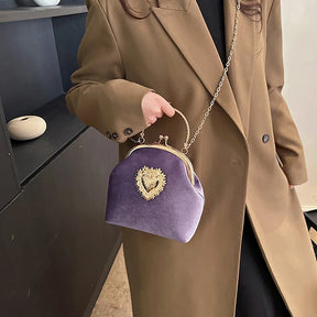 Bolsa Feminina de Veludo Roma
