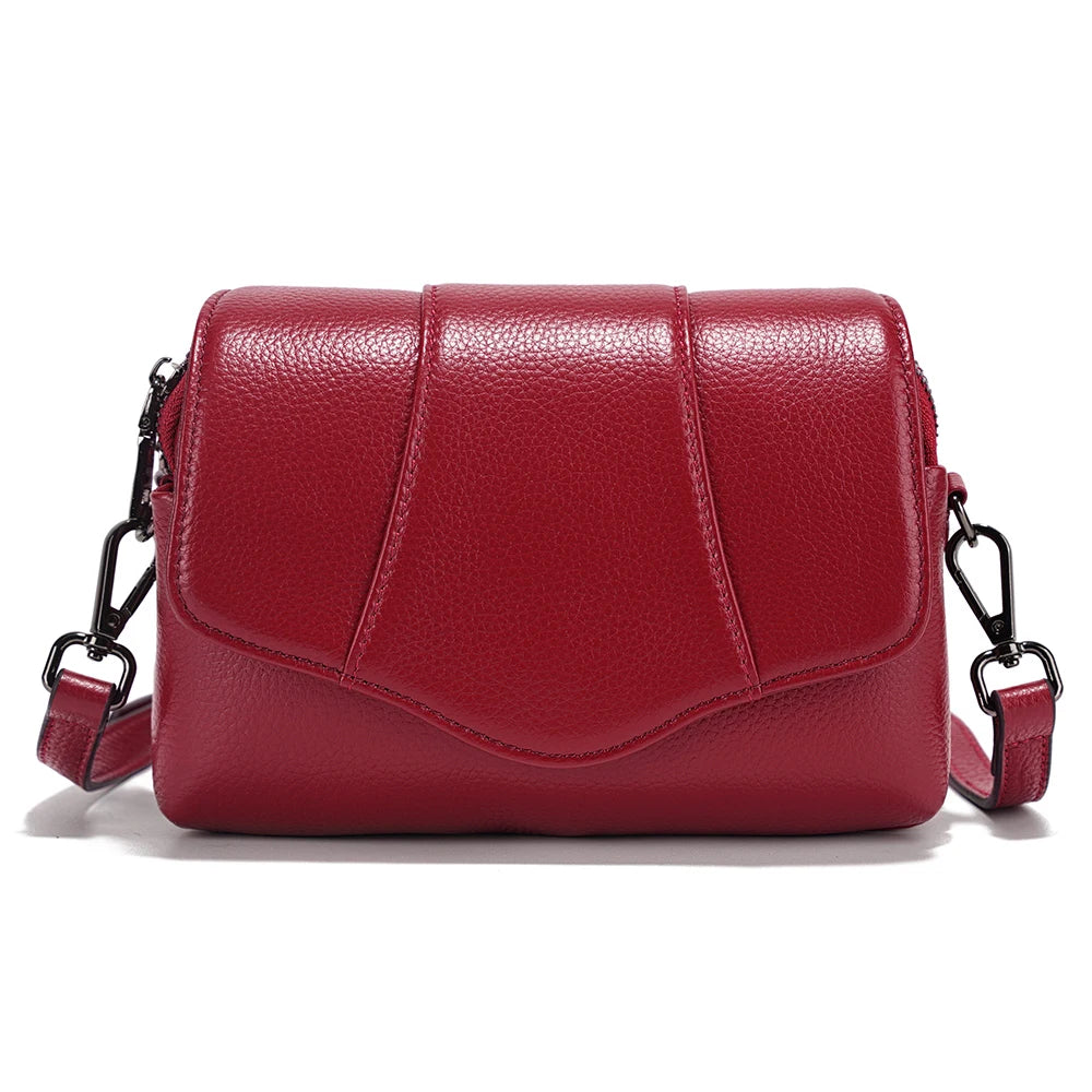 Bolsa de Ombro de Couro Genuíno Juliette