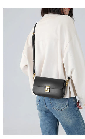 Bolsa de Ombro de Couro Edimburgo