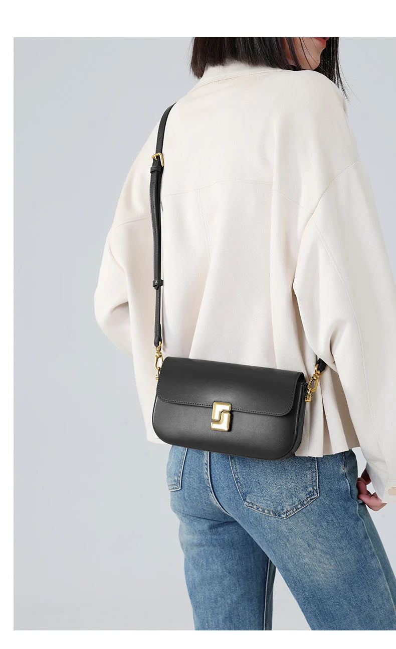 Bolsa de Ombro de Couro Edimburgo