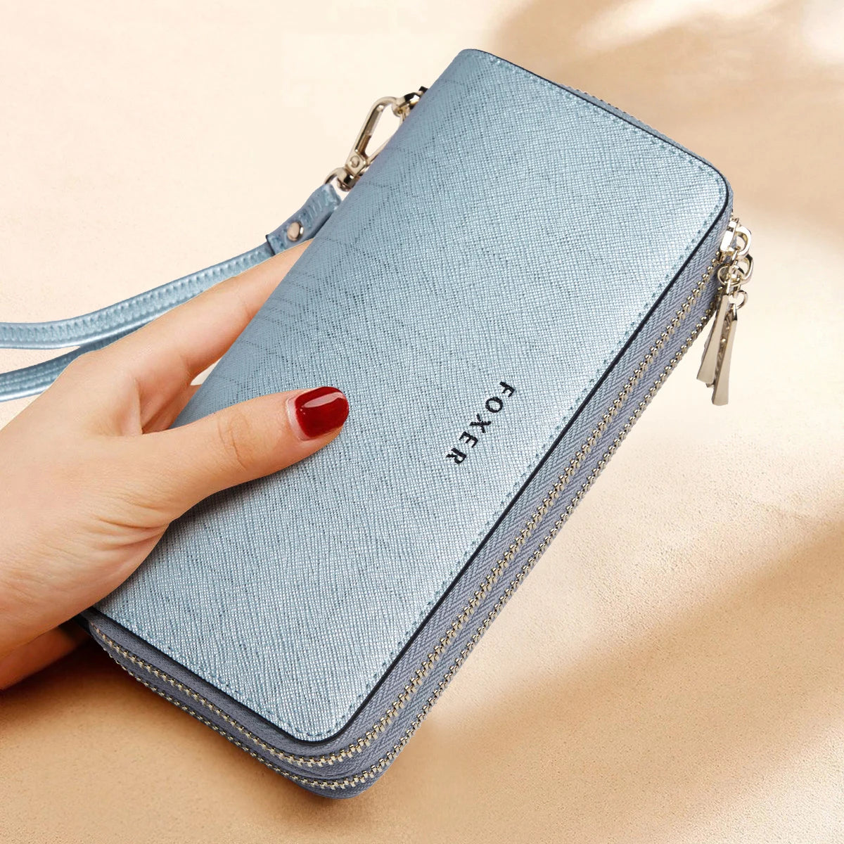 Carteira Feminina de Couro Genuíno Beatrice