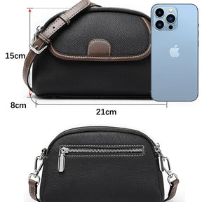 Bolsa Transversal de Couro Genuíno Clarisse