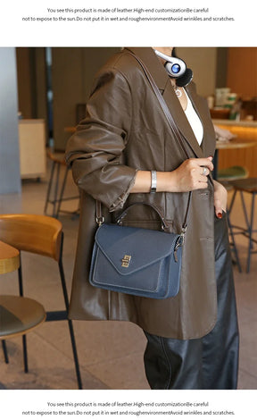 Bolsa de Ombro de Couro Genuíno Kyoto