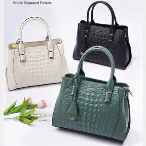 Bolsa Transversal de Couro Genuíno Jade