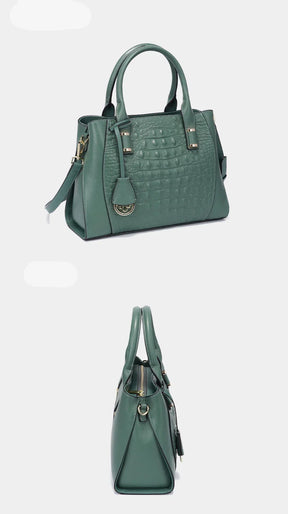 Bolsa Transversal de Couro Genuíno Jade