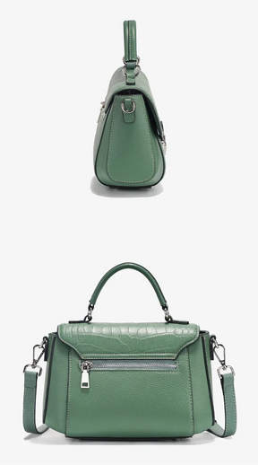 Bolsa de Ombro de Couro Genuíno Carmine