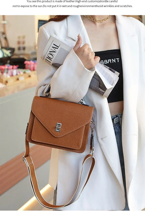 Bolsa de Ombro de Couro Genuíno Kyoto