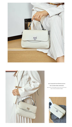 Bolsa de Ombro de Couro Genuíno Isla