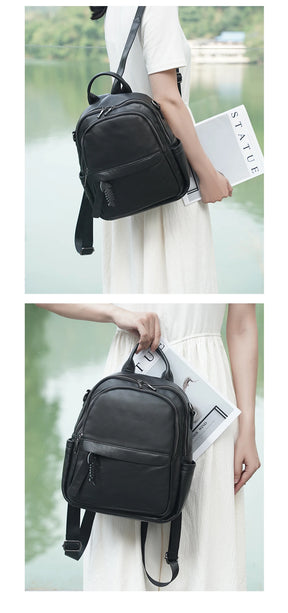 Mochila Feminina de Couro Genuíno Elisa