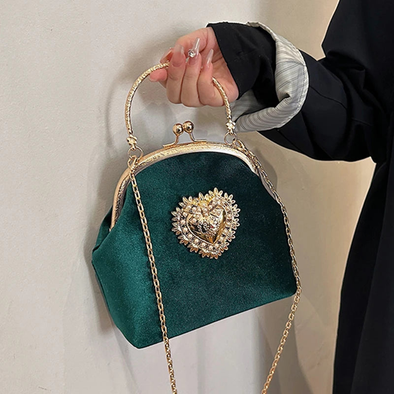 Bolsa Feminina de Veludo Roma