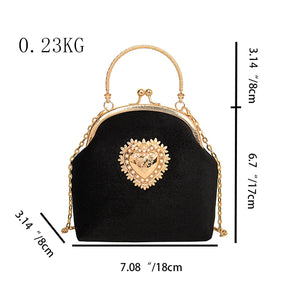 Bolsa Feminina de Veludo Roma