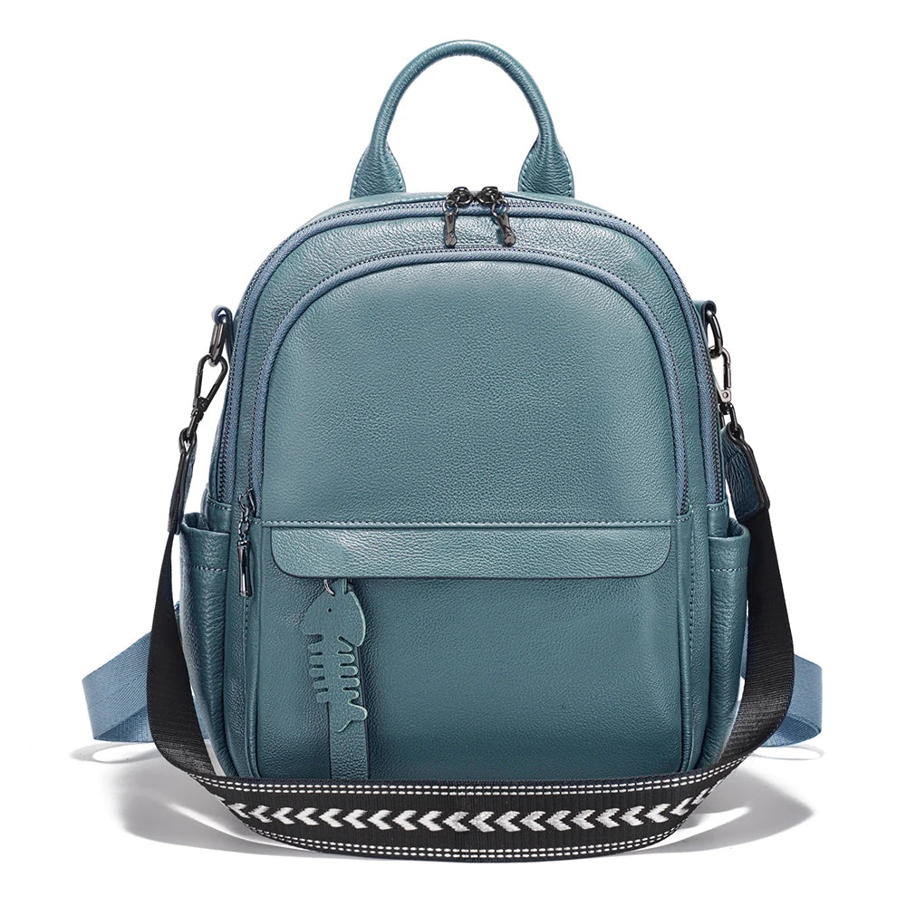 Mochila Feminina de Couro Genuíno Elisa