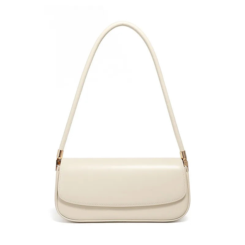 Bolsa Baguete de Couro Borgonha