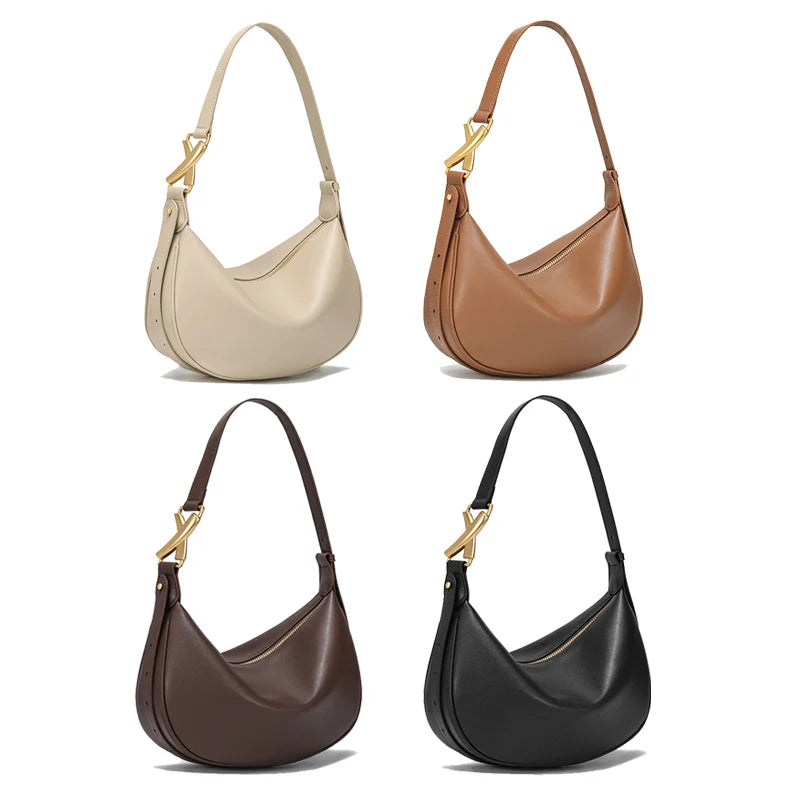 Bolsa Hobo de Couro Madri