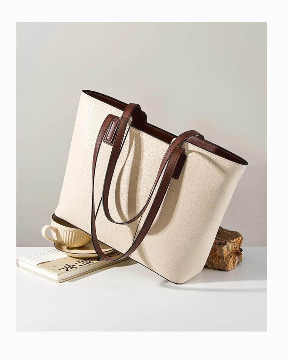 Bolsa Tote de Couro Genuíno Estella