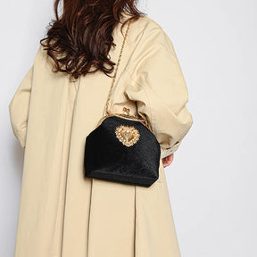 Bolsa Feminina de Veludo Roma