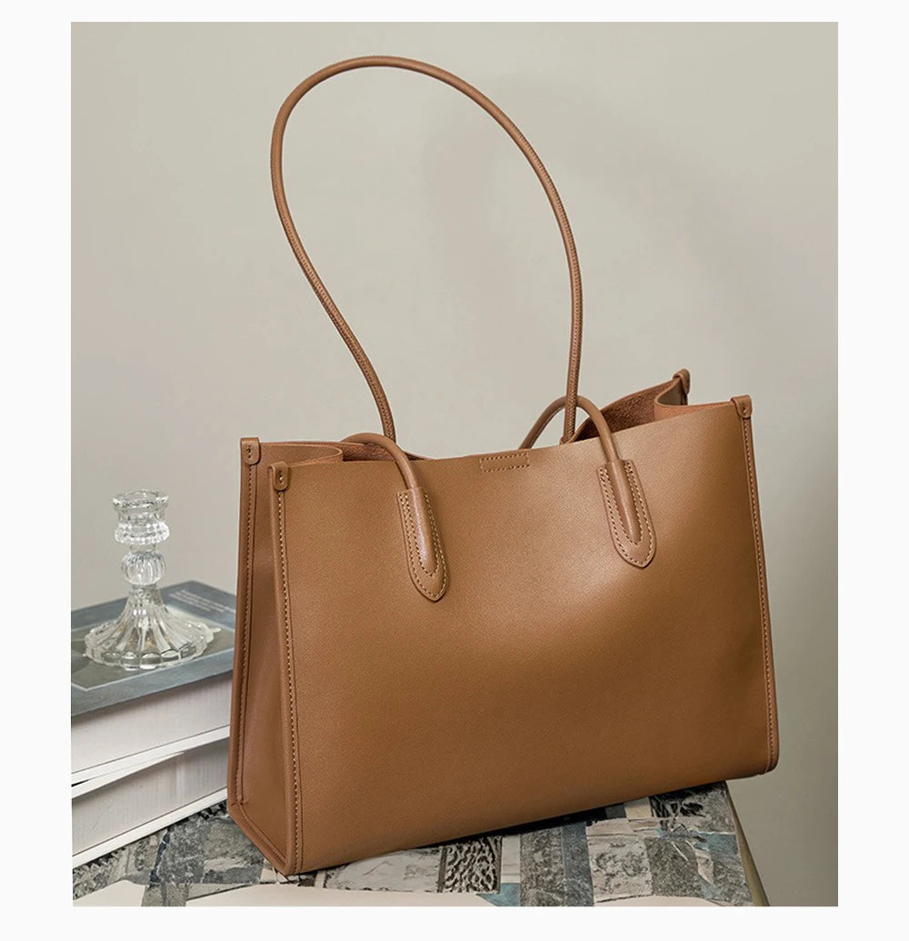 Bolsa Tote de Couro Genuíno Élodie