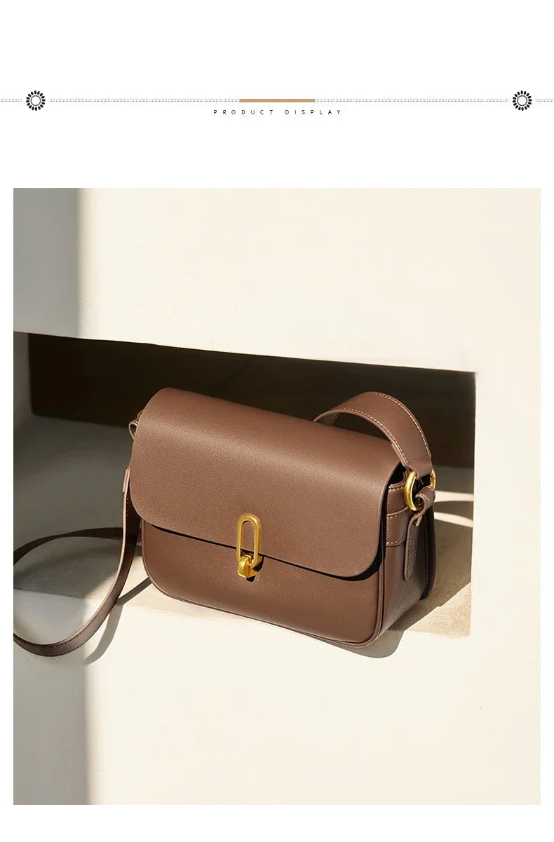 Bolsa Transversal de Couro Genuíno Hamburgo