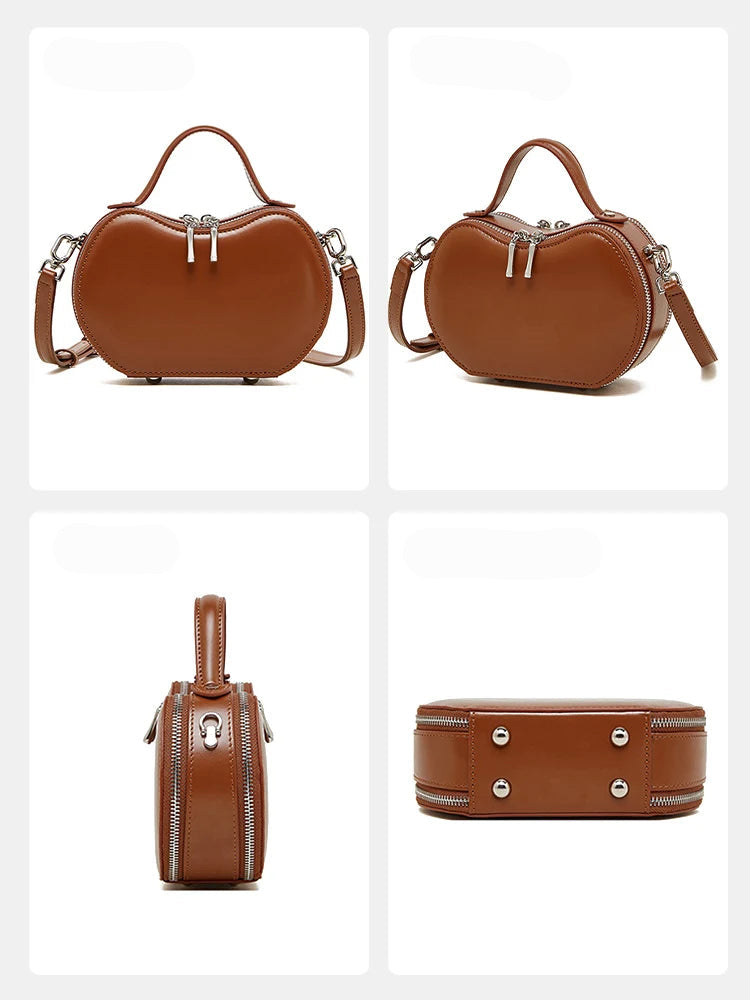 Bolsa Transversal de Couro Sienna