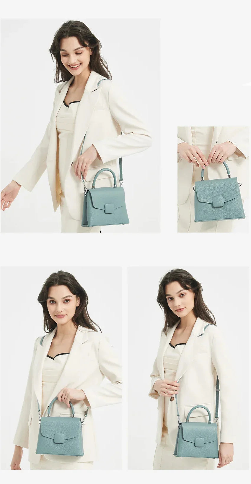 Bolsa Transversal de Couro Hasp