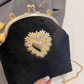 Bolsa Feminina de Veludo Roma