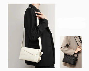 Bolsa de Couro Geométrica – Ombro e Transversal