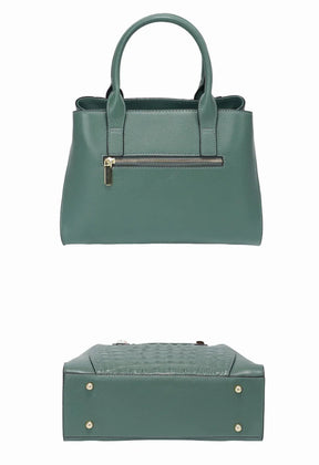 Bolsa Transversal de Couro Genuíno Jade