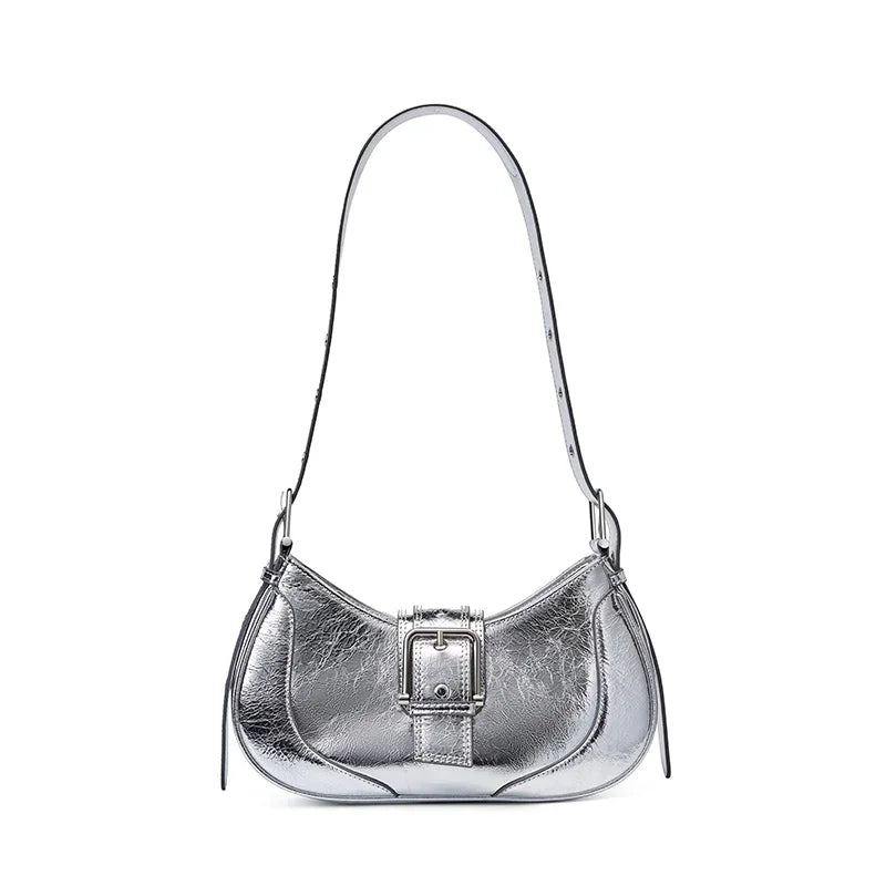 Bolsa de Ombro de Couro Elegante