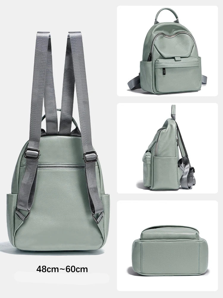 Mochila Feminina de Couro Genuíno Camilla