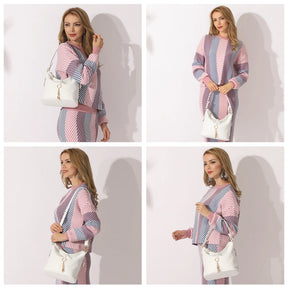 Bolsa de Ombro de Couro Genuíno Camille