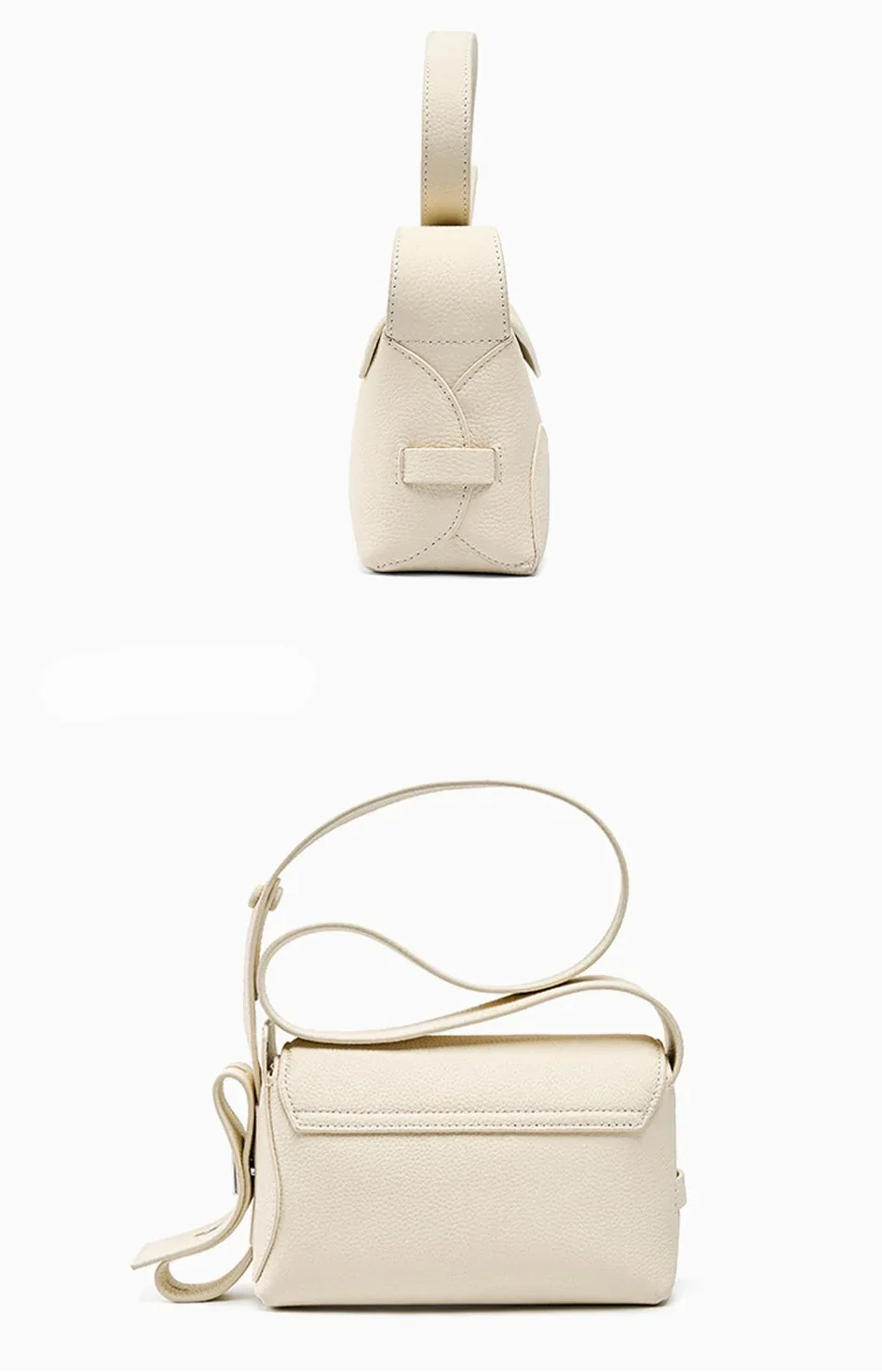 Bolsa de Couro Geométrica – Ombro e Transversal