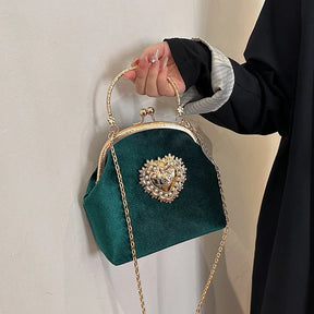 Bolsa Feminina de Veludo Roma