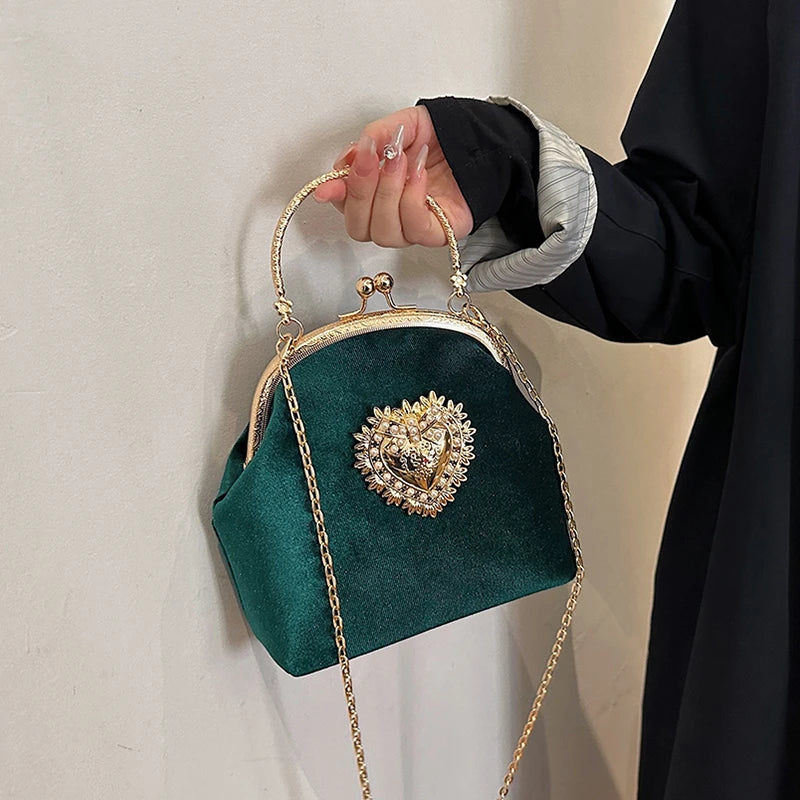 Bolsa Feminina de Veludo Roma