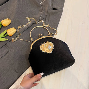 Bolsa Feminina de Veludo Roma