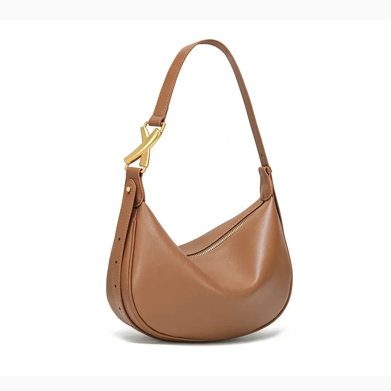 Bolsa Hobo de Couro Madri