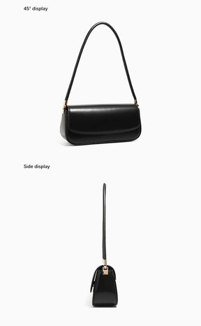 Bolsa Baguete de Couro Borgonha